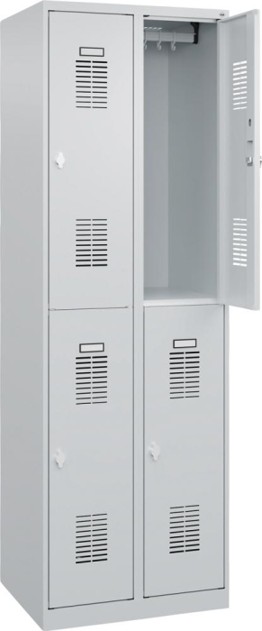 Garderobenschrank BASIC
B600xT500xH1850 mm
RAL 7035/7035, 2x2Abteile - Detail 1