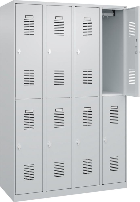 Garderobenschrank BASIC
B1200xT500xH1850 mm
RAL 7035/7035, 4x2Abteile - Detail 1