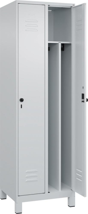 Gard.-Schrank TW CLASSIC
B600xT500xH1950 mm
RAL 7035/7035, 2 Abteile - Detail 1