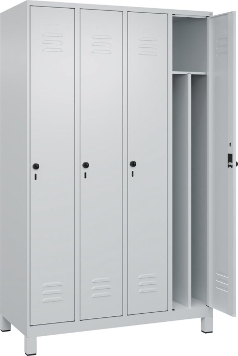 Gard.-Schrank TW CLASSIC
B1200xT500xH1950 mm
RAL 7035/7035, 4 Abteile - Detail 1