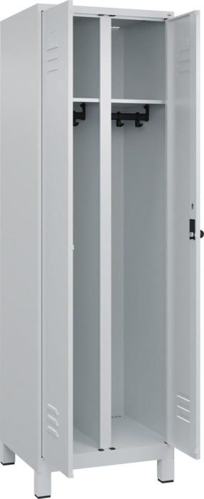 S/W-Gard.-Schrank CLASSIC
B600xT500xH1950 mm
RAL 7035/7035, 2 Abteile - Detail 1