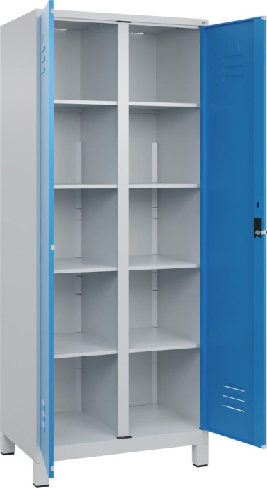 Wäscheschrank CLASSIC
B800xT500xH1950 mm
RAL 7035/5012, 2 Abteile - Detail 1