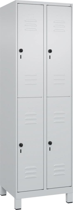 Doppelst. Schrank CLASSIC
B600xT500xH1950 mm
RAL 7035/7035, 2x2Abteile - Detail 1