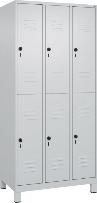 Doppelst. Schrank CLASSIC
B900xT500xH1950 mm
RAL 7035/7035, 3x2Abteile - Detail 1