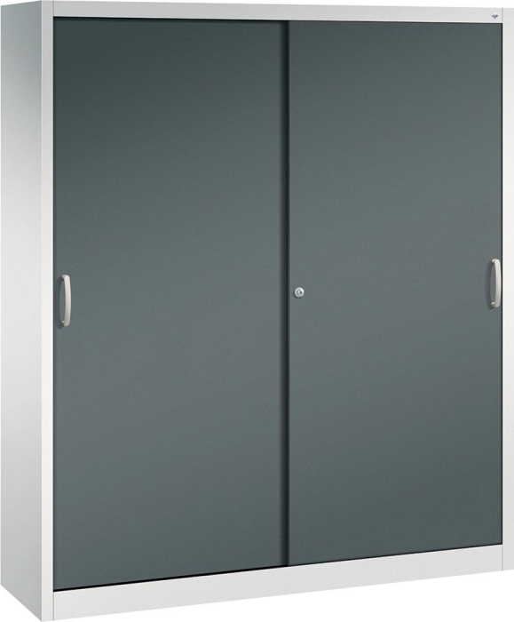 Schiebetürenschrank
B1600xT400xH1950 mm
RAL 7035/7016,8Fachböden - Detail 1