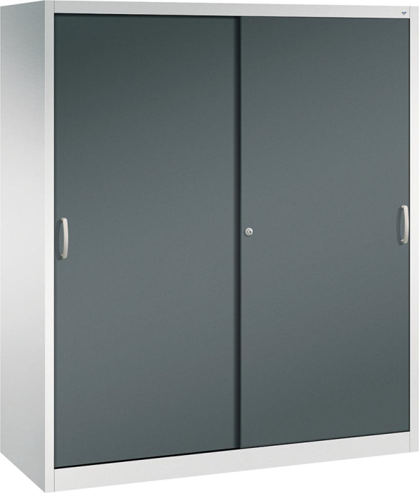 Schiebetürenschrank
B1600xT600xH1950 mm
RAL 7035/7016,8Fachböden - Detail 1