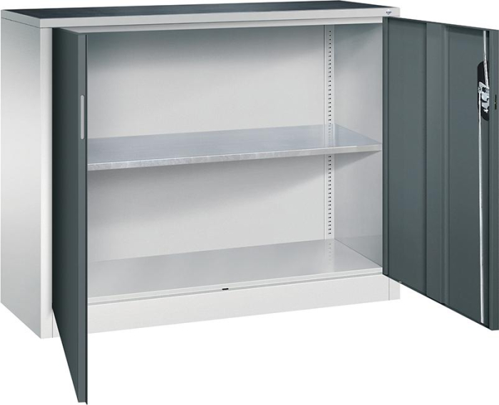 Beistellschrank
B1200xT400xH1000 mm
RAL 7035/7016,1Fachboden - Detail 1