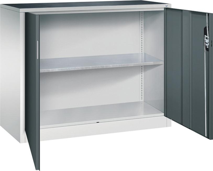 Beistellschrank
B1200xT500xH1000 mm
RAL 7035/7016,1Fachboden - Detail 1