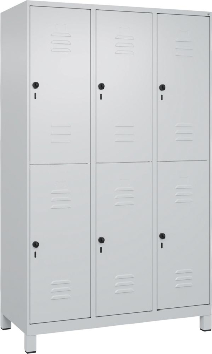 Doppelst. Schrank CLASSIC
B1200xT500xH1950 mm
RAL 7035/7035, 3x2Abteile - Detail 1