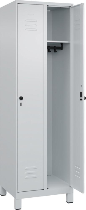 Garderobenschrank CLASSIC
B600xT500xH1950 mm
RAL 7035/7035, 2 Abteile - Detail 1