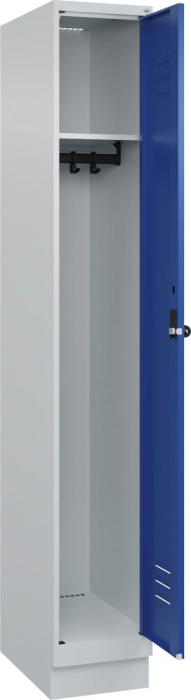 Garderobenschrank CLASSIC
B300xT500xH1950 mm
RAL 7035/5010, 1 Abteil - Detail 1