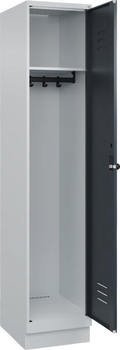 Garderobenschrank CLASSIC
B400xT500xH1950 mm
RAL 7035/7016, 1 Abteil - Detail 1