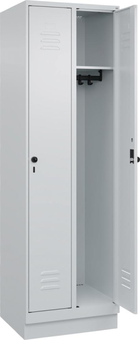 Garderobenschrank CLASSIC
B600xT500xH1950 mm
RAL 7035/7035, 2 Abteile - Detail 1