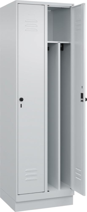 Gard.-Schrank TW CLASSIC
B600xT500xH1950 mm
RAL 7035/7035, 2 Abteile - Detail 1