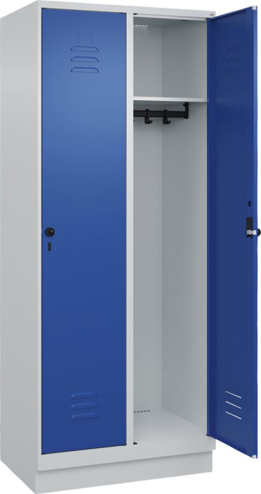 Garderobenschrank CLASSIC
B800xT500xH1950 mm
RAL 7035/5010, 2 Abteile - Detail 1