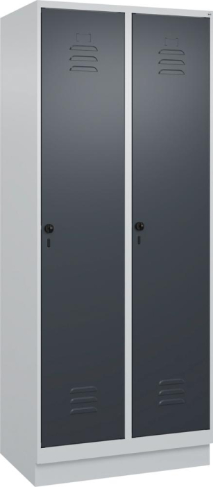 Garderobenschrank CLASSIC
B800xT500xH1950 mm
RAL 7035/7016, 2 Abteile - Detail 1