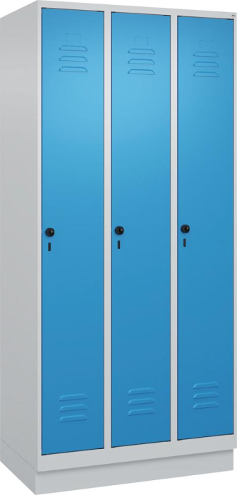 Gard.-Schrank TW CLASSIC
B900xT500xH1950 mm
RAL 7035/5012, 3 Abteile - Detail 1