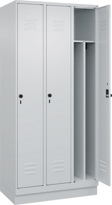 Gard.-Schrank TW CLASSIC
B900xT500xH1950 mm
RAL 7035/7035, 3 Abteile - Detail 1