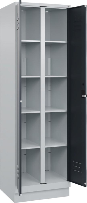 Wäscheschrank CLASSIC
B600xT500xH1950 mm
RAL 7035/7016, 2 Abteile - Detail 1