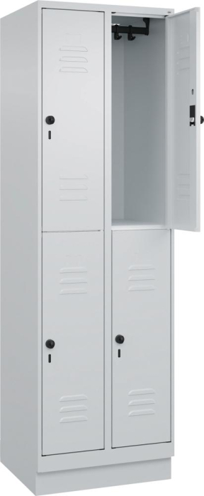 Doppelst. Schrank CLASSIC
B600xT500xH1950 mm
RAL 7035/7035, 2x2Abteile - Detail 1