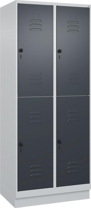 Doppelst. Schrank CLASSIC
B800xT500xH1950 mm
RAL 7035/7016, 2x2Abteile - Detail 1