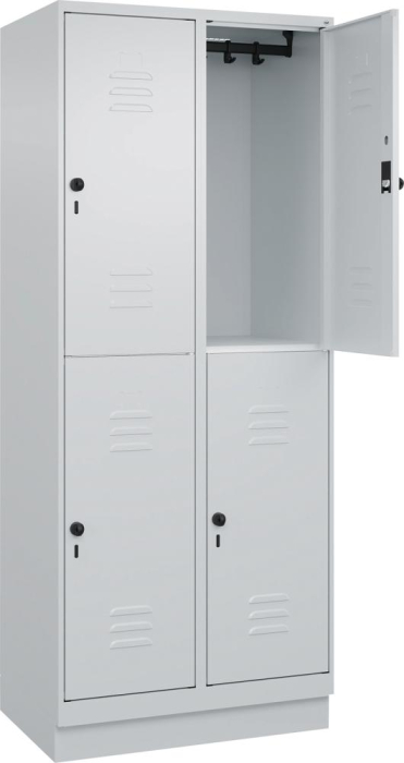 Doppelst. Schrank CLASSIC
B800xT500xH1950 mm
RAL 7035/7035, 2x2Abteile - Detail 1