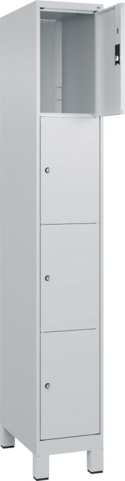 Fächerschrank CLASSIC
B300xT500xH1950 mm
RAL 7035/7035, 1x4 Fächer - Detail 1