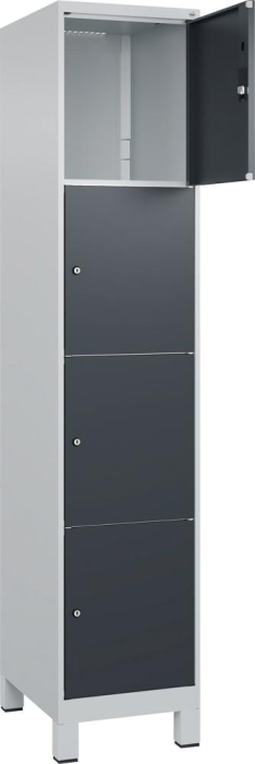 Fächerschrank CLASSIC
B400xT500xH1950 mm
RAL 7035/7016, 1x4 Fächer - Detail 1