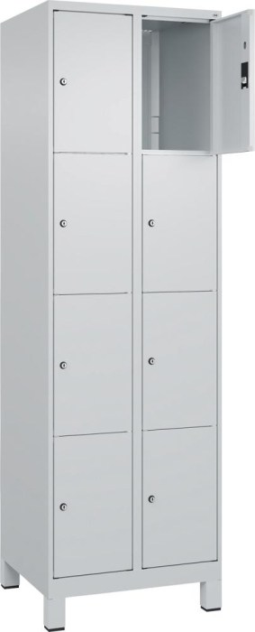 Fächerschrank CLASSIC
B600xT500xH1950 mm
RAL 7035/7035, 2x4 Fächer - Detail 1