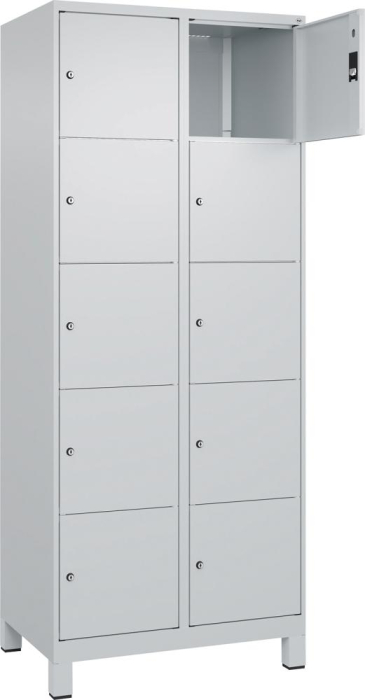 Fächerschrank CLASSIC
B800xT500xH1950 mm
RAL 7035/7035, 2x5 Fächer - Detail 1