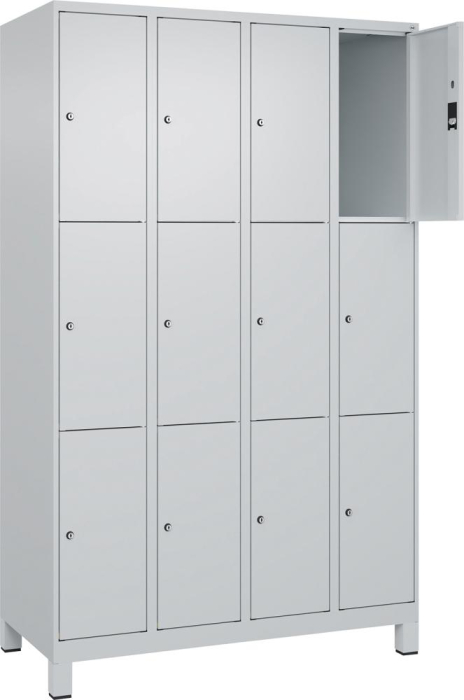 Fächerschrank CLASSIC
B1200xT500xH1950 mm
RAL 7035/7035, 4x3 Fächer - Detail 1
