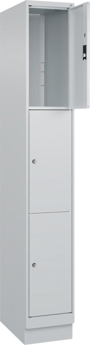 Fächerschrank CLASSIC
B300xT500xH1950 mm
RAL 7035/7035, 1x3 Fächer - Detail 1