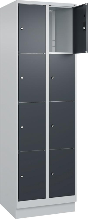 Fächerschrank CLASSIC
B600xT500xH1950 mm
RAL 7035/7016, 2x4 Fächer - Detail 1