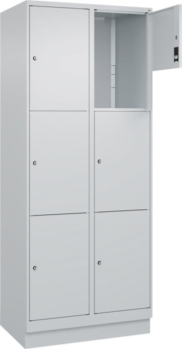 Fächerschrank CLASSIC
B800xT500xH1950 mm
RAL 7035/7035, 2x3 Fächer - Detail 1