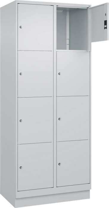 Fächerschrank CLASSIC
B800xT500xH1950 mm
RAL 7035/7035, 2x4 Fächer - Detail 1