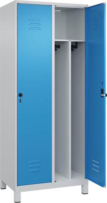 Gard.-Schrank TW CLASSIC
B800xT500xH1950 mm
RAL 7035/5012, 2 Abteile - Detail 1