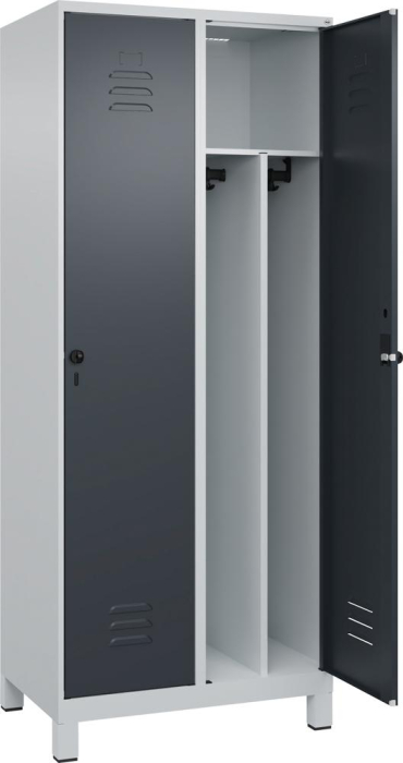 Gard.-Schrank TW CLASSIC
B800xT500xH1950 mm
RAL 7035/7016, 2 Abteile - Detail 1