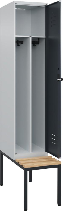 Gard.-Schrank TW CLASSIC
B400xT500xH2120 mm
RAL 7035/7016, 1 Abteil - Detail 1