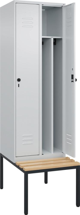 Gard.-Schrank TW CLASSIC
B600xT500xH2120 mm
RAL 7035/7035, 2 Abteile - Detail 1