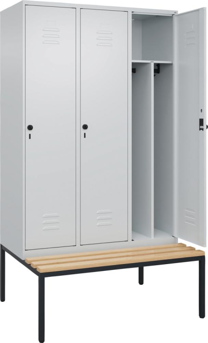 Gard.-Schrank TW CLASSIC
B1200xT500xH2120 mm
RAL 7035/7035, 3 Abteile - Detail 1