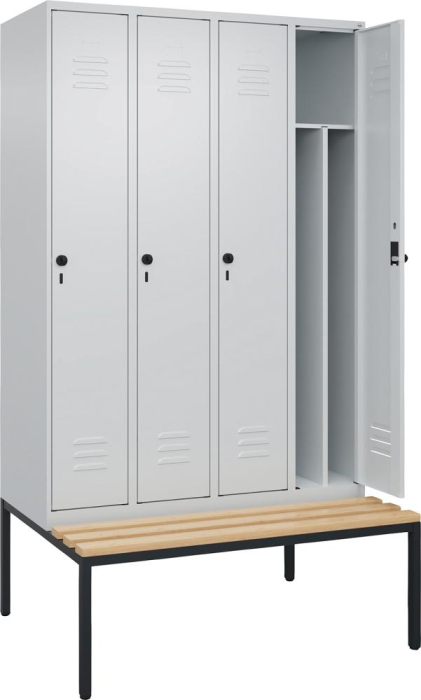 Gard.-Schrank TW CLASSIC
B1200xT500xH2120 mm
RAL 7035/7035, 4 Abteile - Detail 1