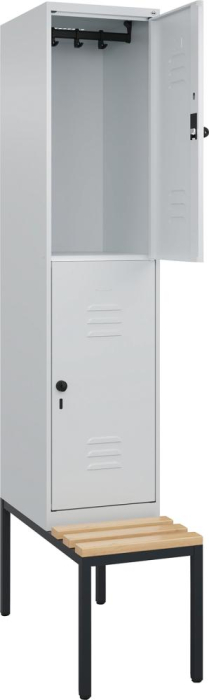 Doppelst. Schrank CLASSIC
B400xT500xH2120 mm
RAL 7035/7035, 1x2Abteile - Detail 1