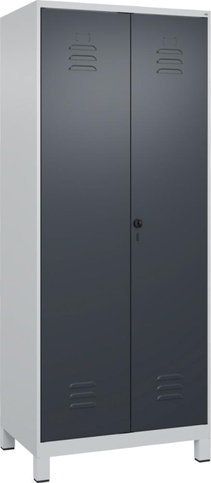 Wä.-Gard.-Schrank CLASSIC
B800xT500xH1950 mm
RAL 7035/7016, 2 Abteile - Detail 1