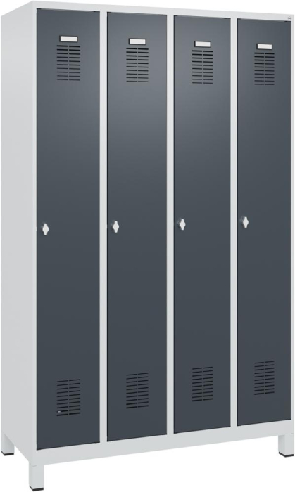 FORMAT Garderobenschrank
B1200xT500xH1950 mm
RAL 7035/7016, 4 Abteile - Detail 1