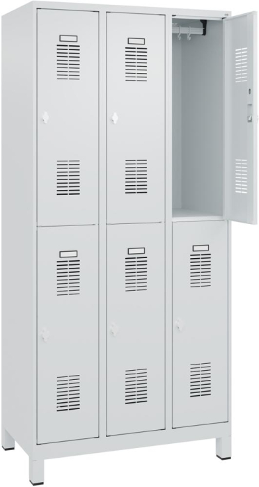 FORMAT Garderobenschrank
B900xT500xH1950 mm
RAL7035/7035, 3x2 Abteile - Detail 1
