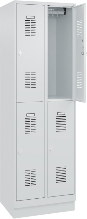 FORMAT Garderobenschrank
B600xT500xH1950 mm
RAL7035/7035, 2x2 Abteile - Detail 1