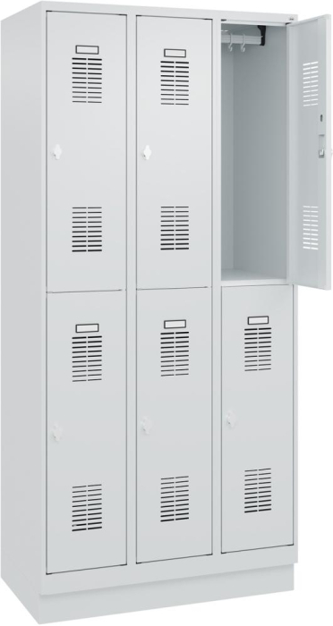FORMAT Garderobenschrank
B900xT500xH1950 mm
RAL7035/7035, 3x2 Abteile - Detail 1