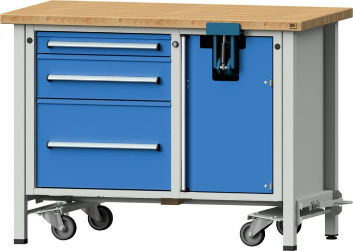 Anke Montagewerkbank
B1270xT700xH930mm
RAL7035/RAL5012 BMP 40mm - Detail 1