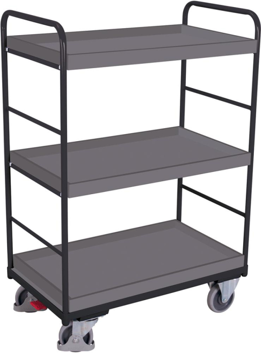 Etagenwagen
Ladefläche B455xT815 mm
Tragkraft 250kg RAL 7016 - Detail 1