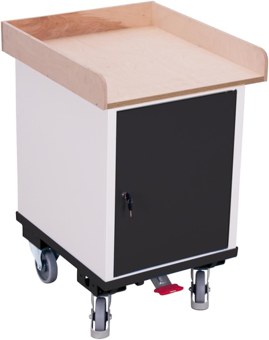 Rollschrank 150kg
B575xT660xH905mm
RAL 7035/7016 - Detail 1